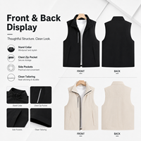 Gilet matelassé personnalisé avec logo, couleur unie, chaud, pour l'hiver, vêtement de travail, promotion d'événements, gilet épais de sport pour homme