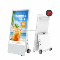 Écran publicitaire d'animation graphique 4K haute luminosité, étanche IP65, portable, alimenté par batterie, WiFi/4G basé sur le cloud