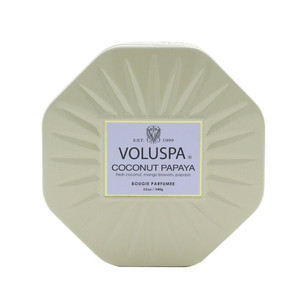 VOLUSPA - 3 <b>Wick</b> Octagon Tin <b>Candle</b> - Coconut Papaya - Product Image 3