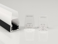 Lampe d'étagère en verre LED à trois côtés en gros 8mm T5 surface anodisée vitrine sans soudure