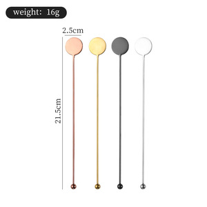Miễn Phí Biểu Tượng Tùy Chỉnh 304 Thép Không Gỉ Kim Loại Trà Sữa Cà Phê Trộn Cocktail Những Lời Phùn Gậy Khuấy Cho Bar Nhà Hàng - Product Image 2