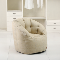 Meuble en tissu de coton et lin style marocain, chaise, sac à haricots, mobilier de salon