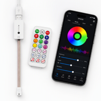Controlador de Música LED USB SP620E, Control por Aplicación SPI, Control Remoto IR de 21 Teclas, 600 Píxeles, Salida con Cable DC5V, Regulador RGB, Micrófono Integrado