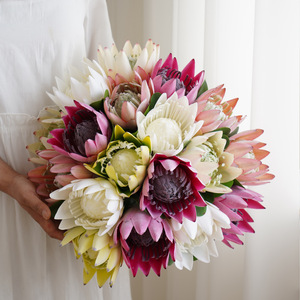 Flor Artificial de Protea, Color Mixto, Plástico, Decoración para Bodas, Estilo Nórdico Hecho a Mano - Product Image 4