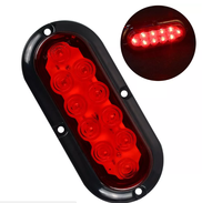 Led Rouge Ovale Scellé Clignotant Arrêt Feu Arrière Camion Remorque Bateau Kit