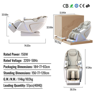 Nouveau fauteuil de massage L50 portable SL Track 4D de luxe à pression d'<span class=keywords><strong>air</strong></span>, zéro gravité, chauffant, pour le corps entier, idéal pour la maison - Product Image 6