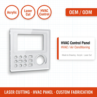 Fabrication sur mesure de panneaux de commande CVC en acrylique découpés au laser, façade de thermostat de climatisation OEM