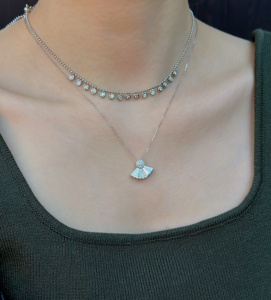 จี้เพชร Xinfly สร้อยคอเพชรแท้ ทองคำแท้ 18K  แบบปรับแต่งได้ - Product Image 5