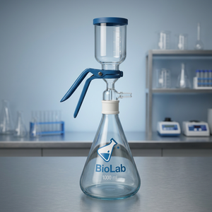 Bouteille filtrante sous vide en verre de laboratoire 300 ml - 1000 ml, type Soxhlet, pour usage en laboratoire - Product Image 1
