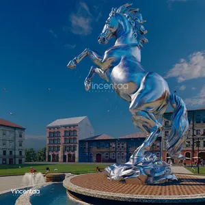 Vincentaa Hot Selling Large Outdoor Garden City Bronze Horse Statue Sculpture Metal Custom Sculpture