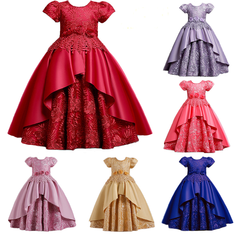 New Short Sleeve Girls Dress Children