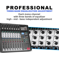 DT8 Console de mixage audio professionnelle à 8 canaux avec fonction Blue -tooth pour le mixage de bandes extérieures Enregistrement PC Karaoké