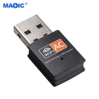 Software de hardware de computadora 2,4 GHz/5Ghz 600Mbps Receptor inalámbrico Adaptador de red wifi USB