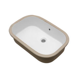 Lavabo en céramique blanc rectangulaire moderne <span class=keywords><strong>de</strong></span> 22 pouces à <span class=keywords><strong>poser</strong></span> sous le meuble pour salle <span class=keywords><strong>de</strong></span> bain domestique - Product Image 4