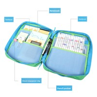 Bolso de lona impermeable para estudiantes, bolsa de almacenamiento portátil para niños, bolsa para libros y artículos de papelería de viaje