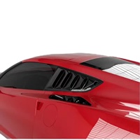 Accessoires de voiture pour Chevrolet Corvette C7 2014-2019 ZR1 Classic Quarter Window Louvers |   Paire de caches de persiennes latérales pour fenêtres