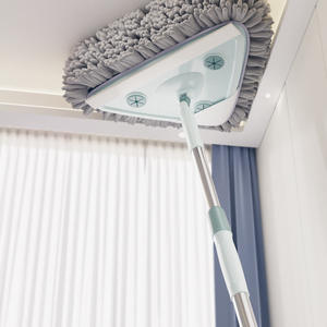 Vadrouille triangulaire <span class=keywords><strong>rotative</strong></span> avec long manche, vadrouille plate en microfibre <span class=keywords><strong>brosse</strong></span> de <span class=keywords><strong>nettoyage</strong></span> <span class=keywords><strong>rotative</strong></span> essuie-glace nettoyeur de vitres - Product Image 6