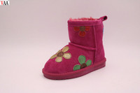 Bottes d'hiver coréennes à la mode, chaudes et imperméables, doublure en polaire douce, dessus en cuir de vachette, semelle extérieure antidérapante en TPR EVA