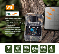 Caméra de chasse miniature PH960W WIFI, 90 degrés, temps de déclenchement super rapide de 0,2 seconde, prise en charge maximale de 128 Go, étanche IP66, caméra de suivi