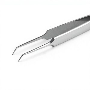 แหนบคิ้วปลายโค้งสแตนเลส เครื่องมือเสริมความงามที่ทนทาน - Product Image 5