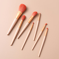 Ensemble de pinceaux de maquillage pour les yeux personnalisés, 10 pièces, poils synthétiques, format voyage, avec emballage en boîte colorée