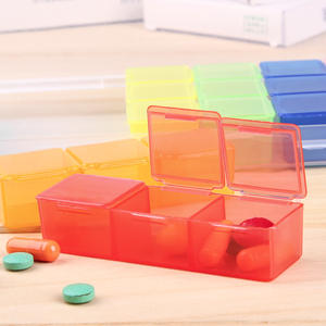 Vente directe d'usine, boîte à pilules portable en PP arc-en-ciel à 28 compartiments, boîte à mémo arc-en-ciel à 21 compartiments pour le rangement des pilules - Product Image 5