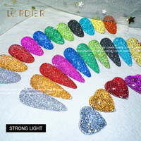 Nouveau Style Blanc Poudre Réfléchissante Flash Nail Glitter Poudre Nail Art Décoration