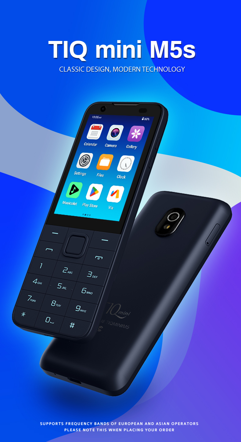 TIQ Mini M5s Black 64GB - Android Smart Phone with Dual SIM