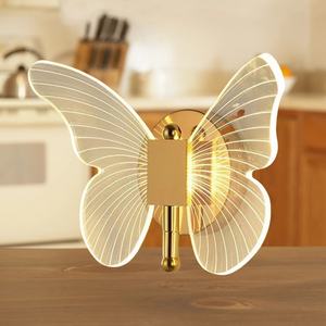 Lámpara de Pared LED Acrílica Moderna Nórdica para Interiores, con Pantalla Dorada, Regulable, Garantía de 2 Años, para Dormitorio, Pasillo y Sala de Estar, Venta al Por Mayor - Product Image 1