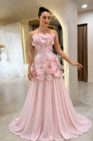 Robe de mariée élégante coupe A-line, bustier, froncée, avec fente cuisse, style princesse, longueur ras du sol