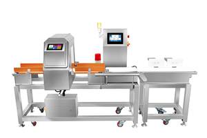 터치 스크린 금속 탐지 장비 컨베이어 콤보 금속 탐지기 및 체크리거 확인 계량 장비 - Product Image 2