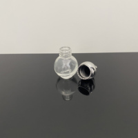 Flacon en verre transparent scintillant de luxe de 10 ml en forme de gourde avec bouchon à vis personnalisable pour huile essentielle, sérum de soin de la peau, sérigraphie