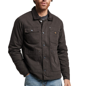 Veste de travail personnalisée en toile 100% coton cirée, légère, respirante, imperméable et coupe-vent, service OEM, vêtements de travail pour hommes - Product Image 1