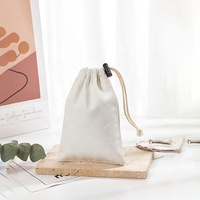 Petite Pochette en Coton, Sac en Mousseline ou Toile de Coton pour Bijoux