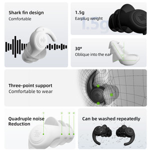 Bouchons d'<span class=keywords><strong>oreille</strong></span> de sommeil en silicone 43 <span class=keywords><strong>dB</strong></span> personnalisés bouchons d'<span class=keywords><strong>oreille</strong></span> silencieux étanches pour la réduction du bruit Protection auditive Suppression du bruit du sommeil - Product Image 5