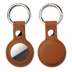 Mayorista Funda de cuero PU para llavero Etiquetas de aire antiarañazos Funda de cuero Llavero para mascotas para rastreador localizador de dispositivo de etiqueta de aire - Product Image 1