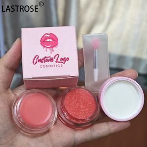 6 saveurs Vegan Fruit Lip Scrub 2 en 1 Moustirzing Lip Balm Care Mask Private Label Pink Your Logo Sugar Lip Scrub - Product Image 3