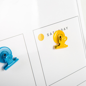 Tablero de limpieza en seco montado en la pared de la escuela para el hogar, oficina, <span class=keywords><strong>plan</strong></span> semanal, pizarra blanca para niños con bolígrafo y clips - Product Image 6