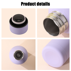 Borraccia Sportiva Portatile in Acciaio Inox, Bottiglia d'Acqua a Doppia Parete Satinata, <span class=keywords><strong>Tazza</strong></span> Termica per Esterni <span class=keywords><strong>500</strong></span> <span class=keywords><strong>ml</strong></span> - Product Image 2