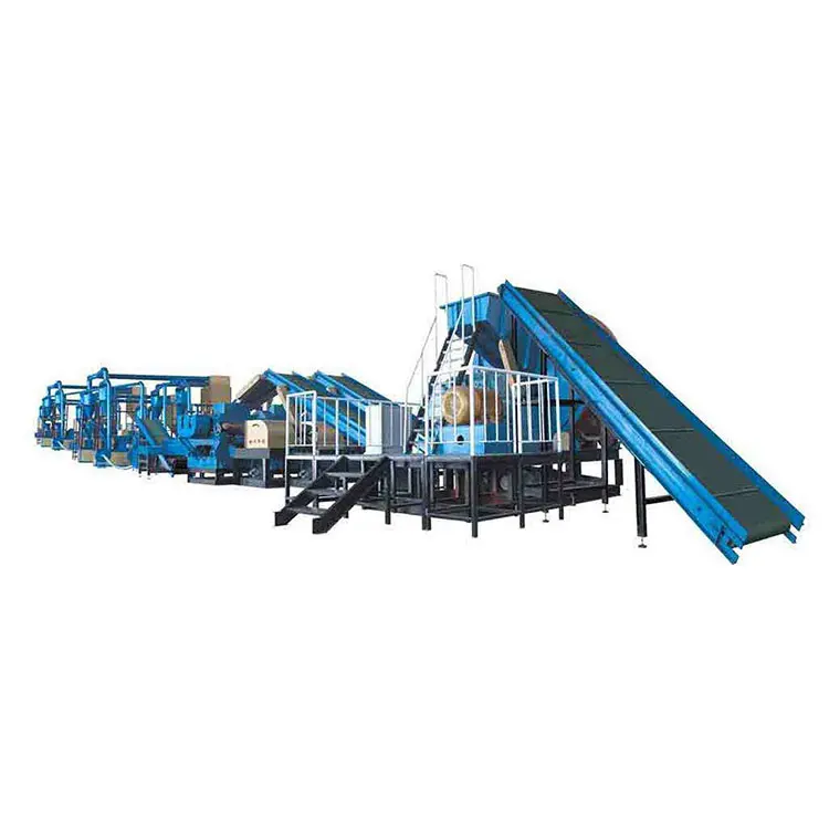 Full automatic customizable waste tire shredding recycling machine / tyre shredder