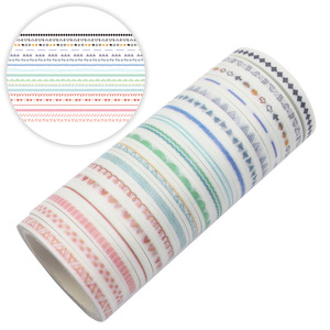 เทปวาชิลายทางเรียบง่าย 3 เมตร สำหรับตกแต่งสมุดบันทึก อุปกรณ์งานฝีมือ ส่งออกต่างประเทศ - Product Image 2