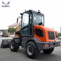 Chargeuse sur pneus NIMBUS avec convertisseur de couple hydraulique, construction robuste pour l'entretien routier, chargeuse diesel, livraison gratuite
