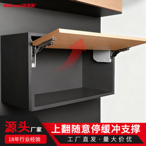 Upward Opening Door Support <b>Rod</b> With Buffer Adjustable For Kitchen Wall Cabinets Iron And <b>Plastic</b> - Product Image 2
