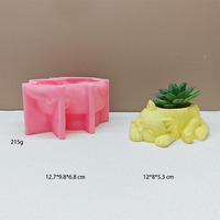 Moule en résine d'animaux endormis, moule en silicone pour plantes succulentes, pot de fleurs, moules en ciment, moule en plâtre, moule en béton, bricolage, artisanat, moule en argile
