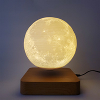 Lampe lunaire flottante avec fonction réglable tricolore Lampe lunaire à lévitation émulationnelle de 14cm