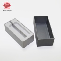 Boîte rigide grise personnalisée avec insert en mousse EVA, couvercle supérieur et inférieur, boîte cadeau pour l'emballage d'appareils électroniques