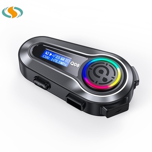 Q08 interphone FM Radio écran LCD haut-parleur de haute qualité 40mm diamètre moto casque interphone - Product Image 1