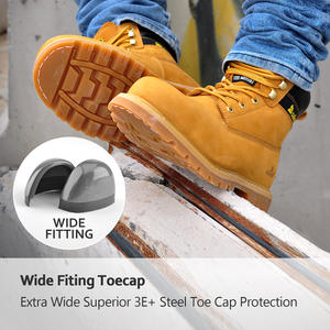 SAFETOE גברים של מלא Nubuck גודייר בלעדי כבד החובה תעשיית בטיחות עבודה מגפיים - Product Image 6