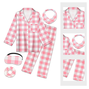 Ensemble de pyjamas pour filles en gros, pyjamas longs de printemps pour enfants, vêtements de maison personnalisés pour garçons et filles, vêtements de nuit en polyester - Product Image 2