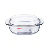 HXGlass Plats de cuisson ovales en verre trempé 1,6L/1L avec couvercle, idéaux pour rôtir le poisson, vente chaude